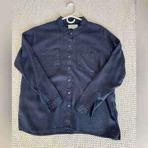 Dear John Navy Button-Down Shirt /Blouse
